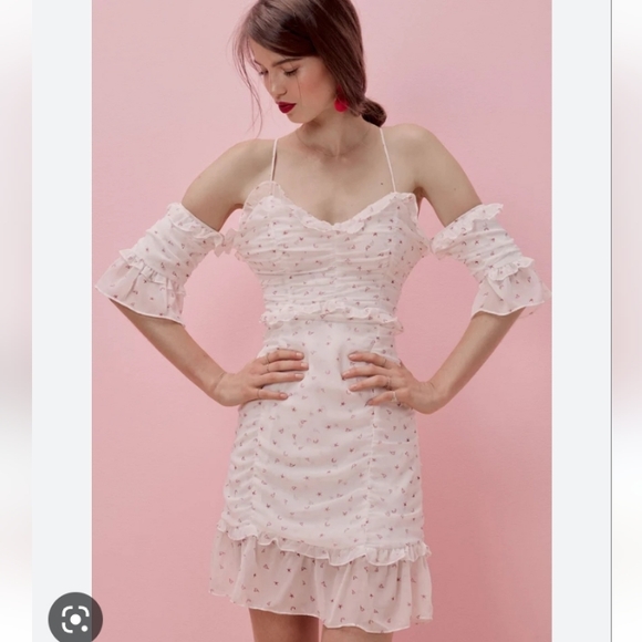 🍋For Love & Lemons LA BROOKE COCKTAIL DRESS - Picture 4 of 16